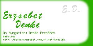 erzsebet denke business card